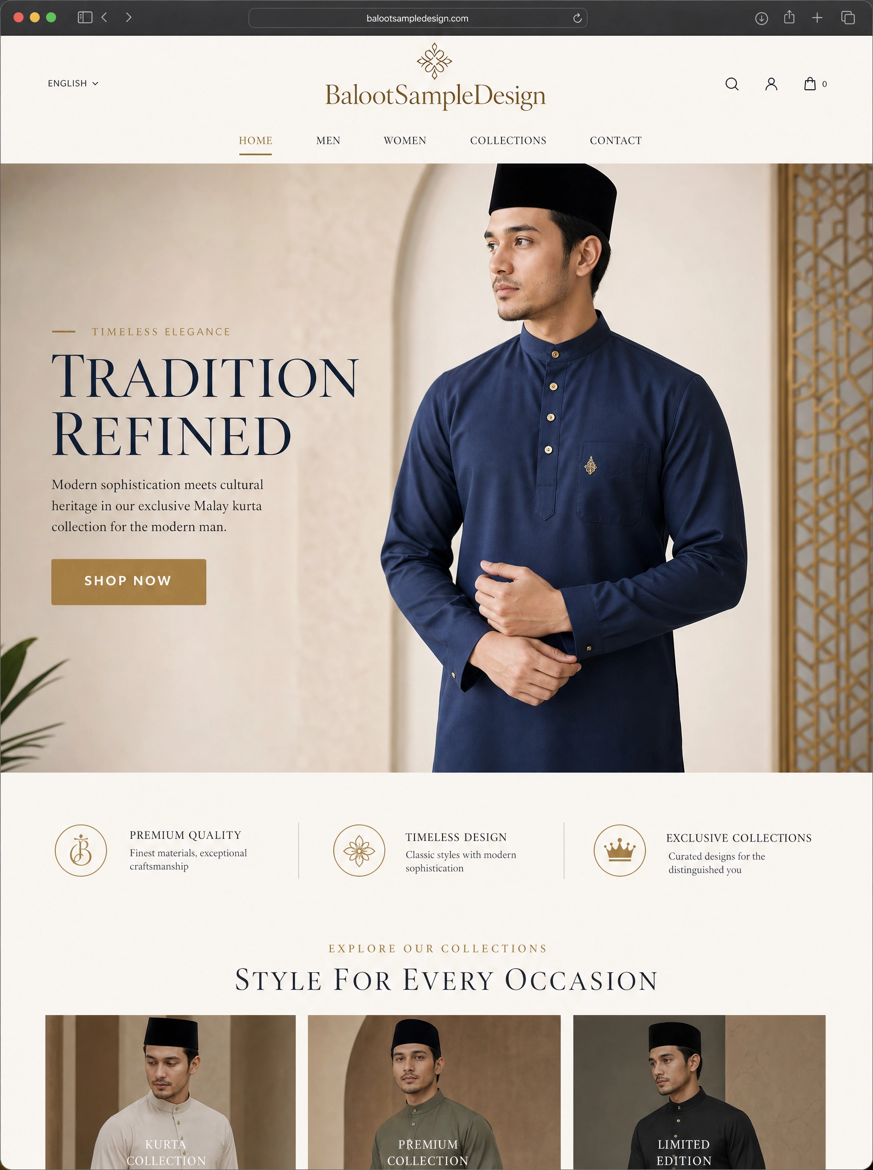Ecommerce fashion website design concept 2 by Baloot.my — online clothing store lookbook visual