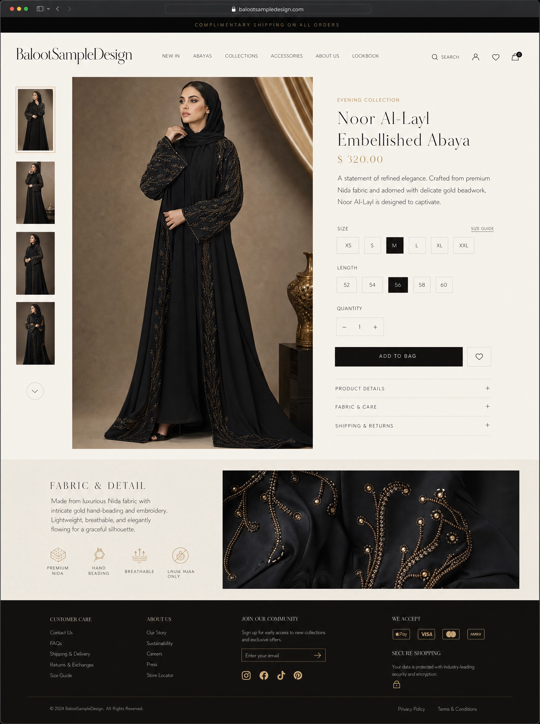 Ecommerce fashion website design concept 11 by Baloot.my — online clothing store lookbook visual