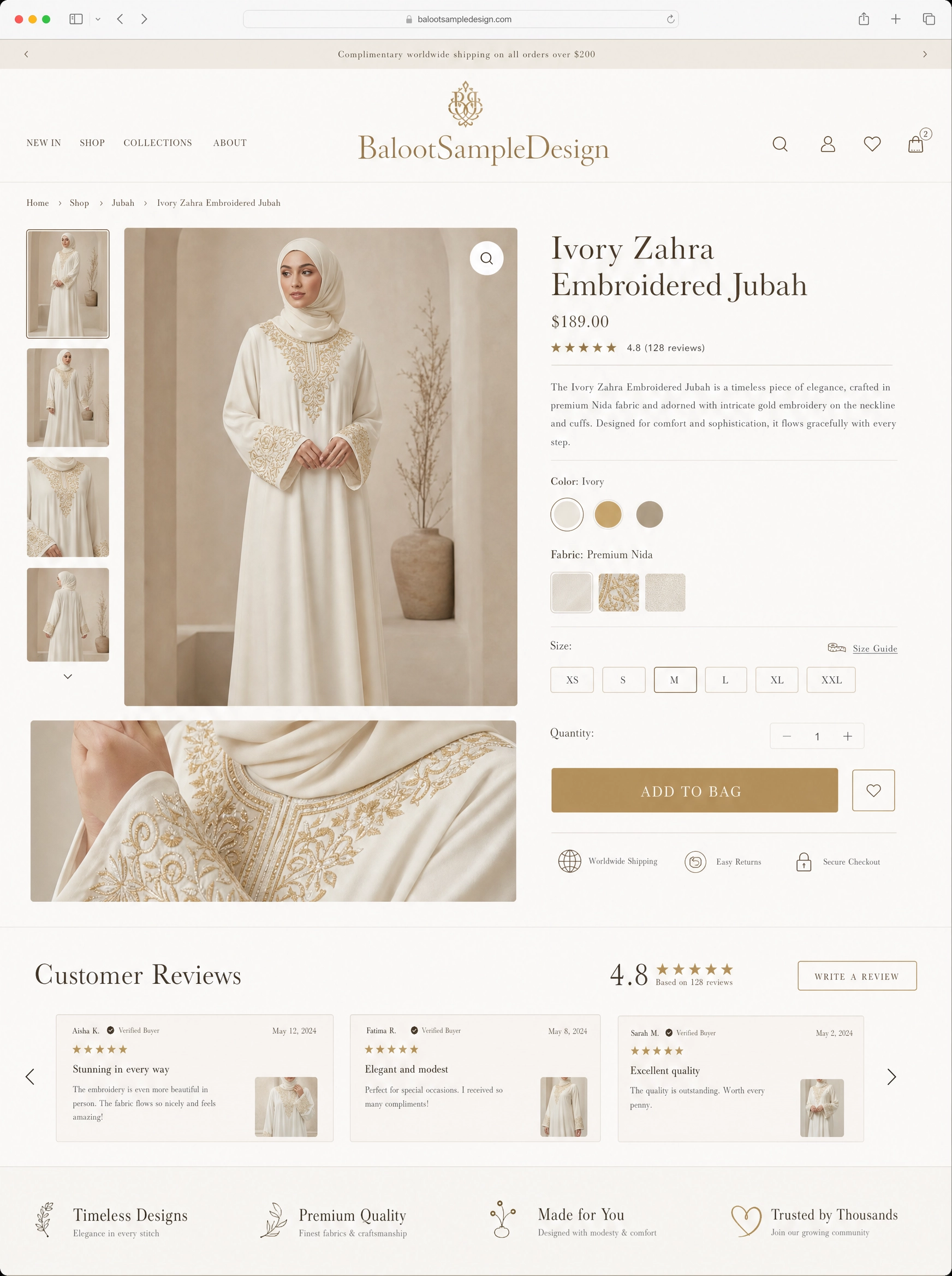 Ecommerce fashion website design concept 20 by Baloot.my — online clothing store lookbook visual