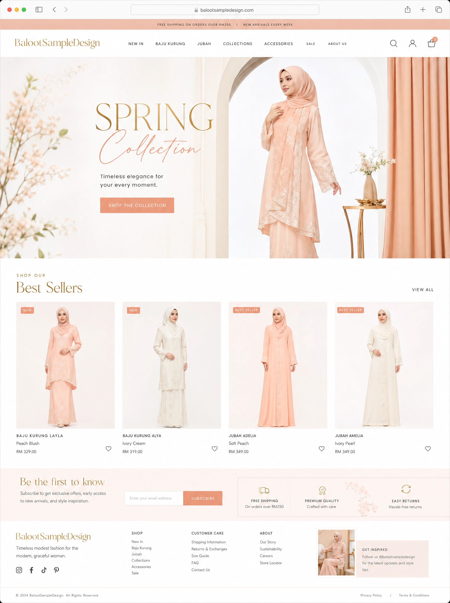 Ecommerce fashion website design concept 23 by Baloot.my — online clothing store lookbook visual