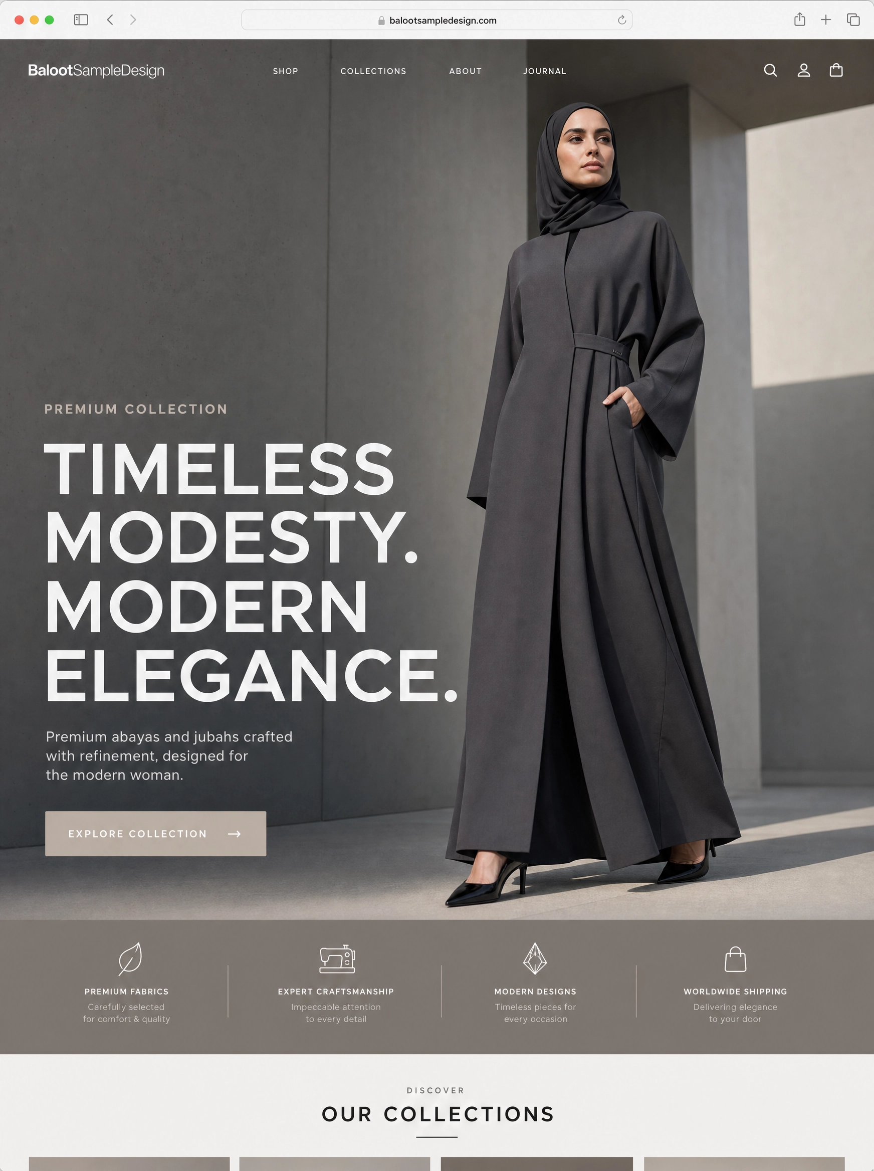 Ecommerce fashion website design concept 24 by Baloot.my — online clothing store lookbook visual