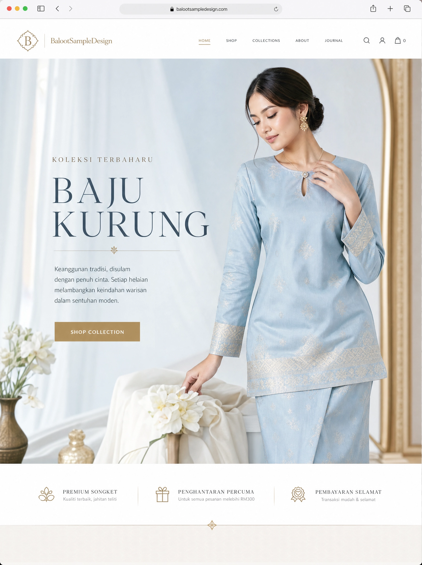 Ecommerce fashion website design concept 26 by Baloot.my — online clothing store lookbook visual