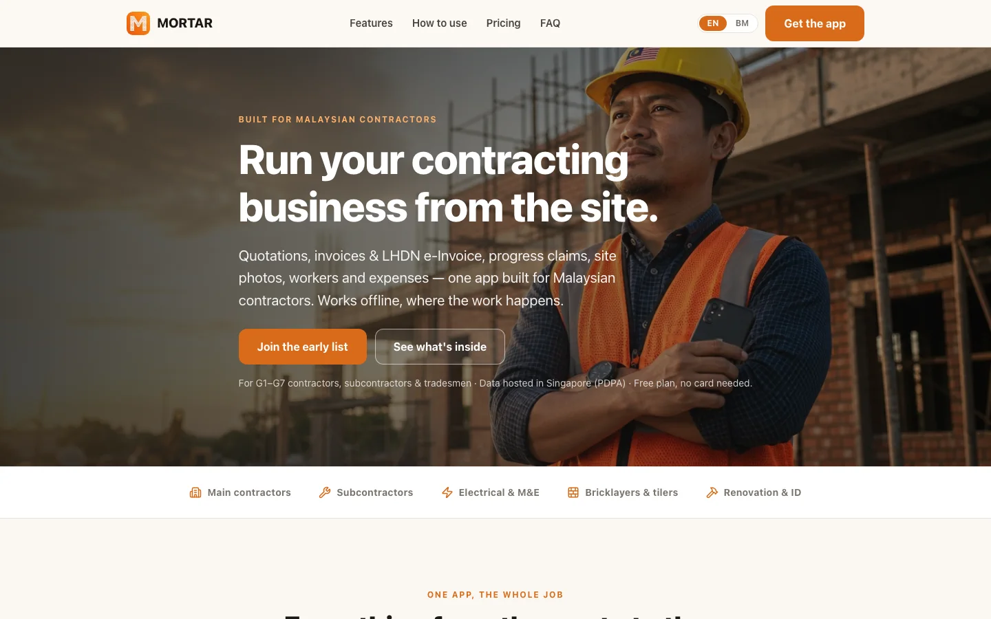 Mortar — live website