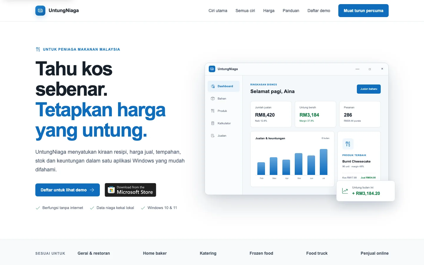 UntungNiaga — live website
